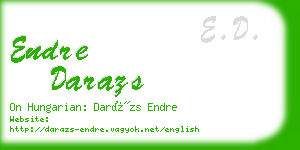 endre darazs business card